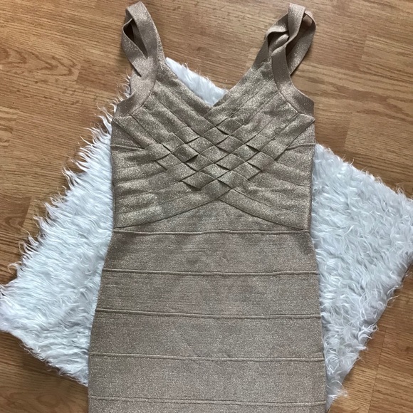 Forever 21 Dresses & Skirts - Forever 21 Gold mini dress size small